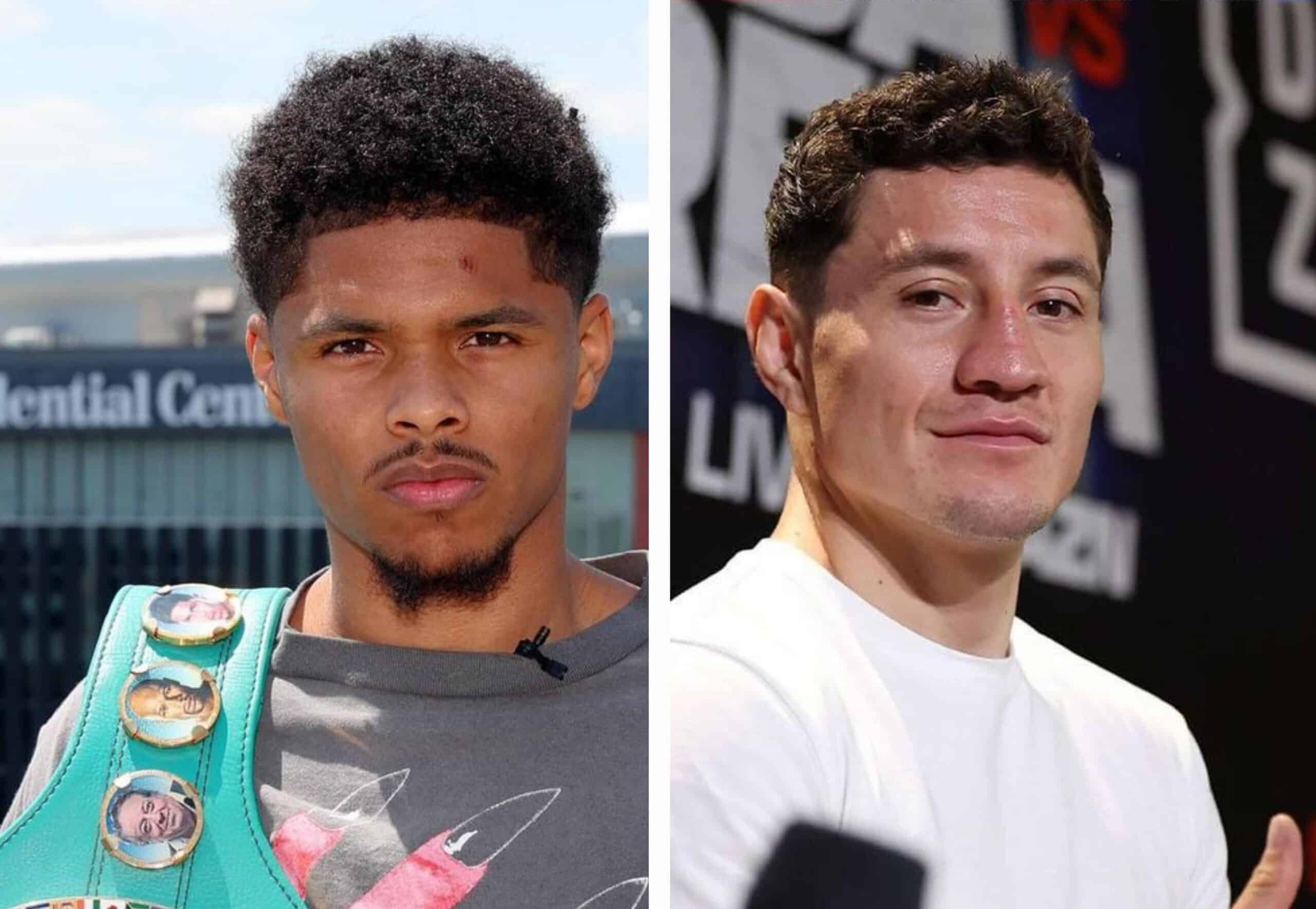 SHAKUR STEVENSON A LA IZQUIERDA, Y WILLIAM ZEPEDA A LA IZQUIERDA