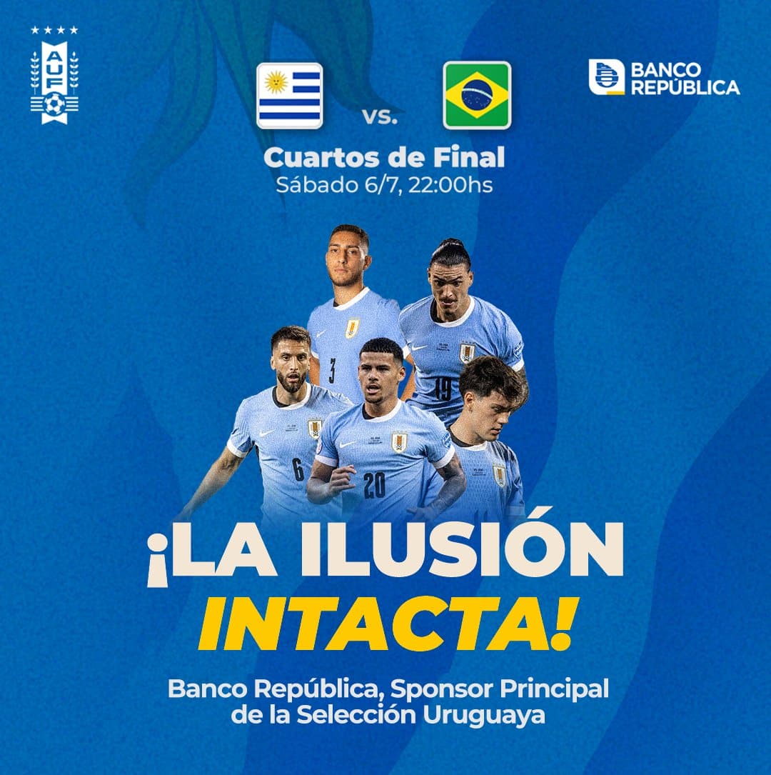 Uruguay busca su pase a semifinales en la Copa América.