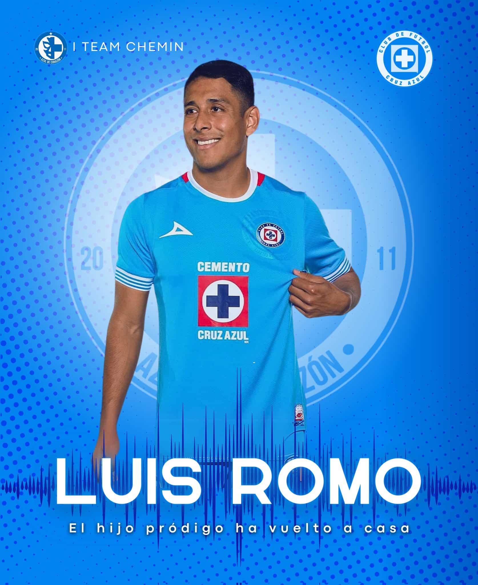 Luis Romo es anunciado con el Cruz Azul.