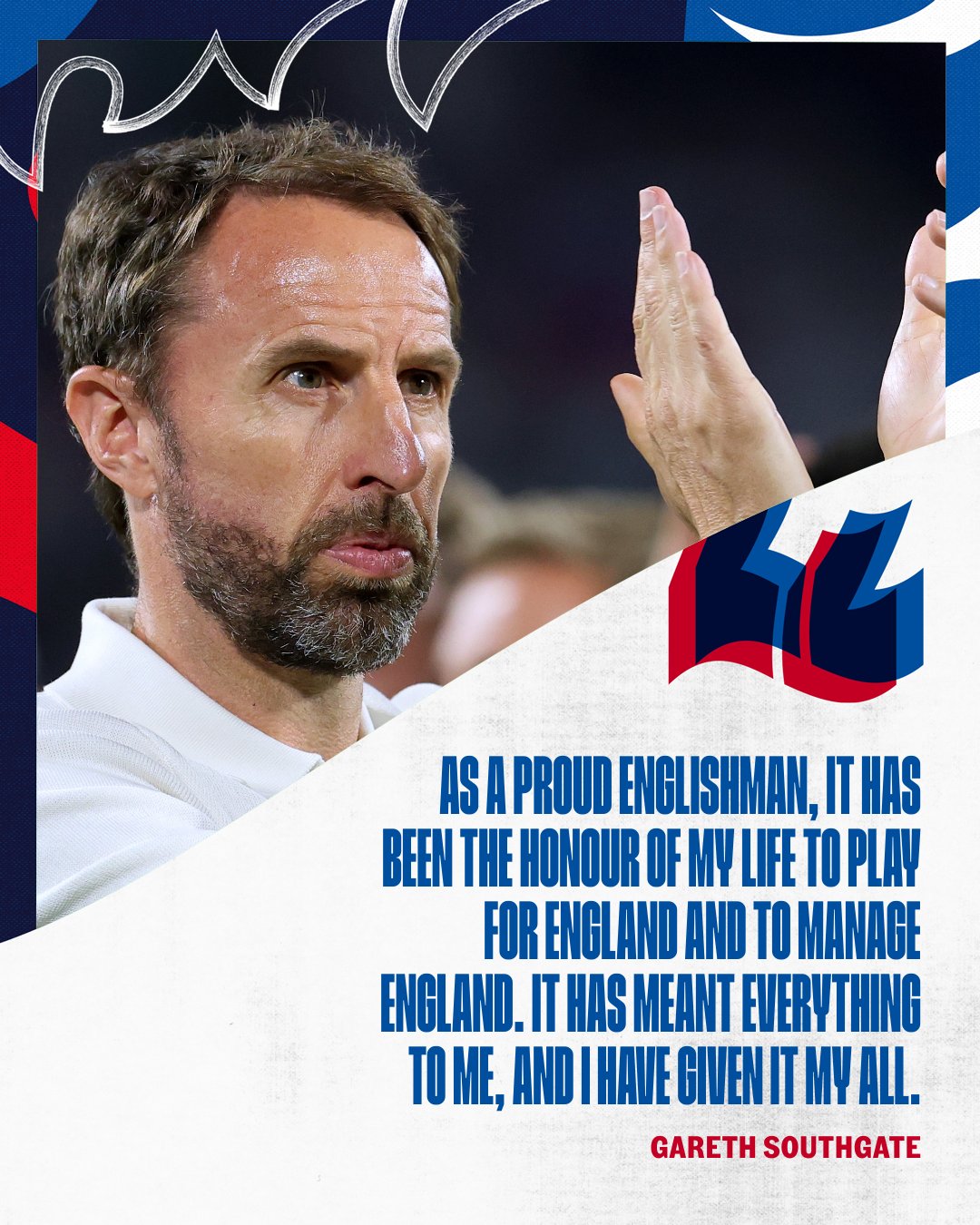 Gareth Southgate se va de la selección de Inglaterra.