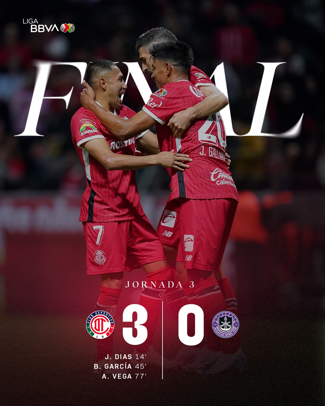 Toluca  sigue invicto en el torneo y ahora sentenció a Mazatlán F.C. para confirmar su buen inicio en el AP2024.