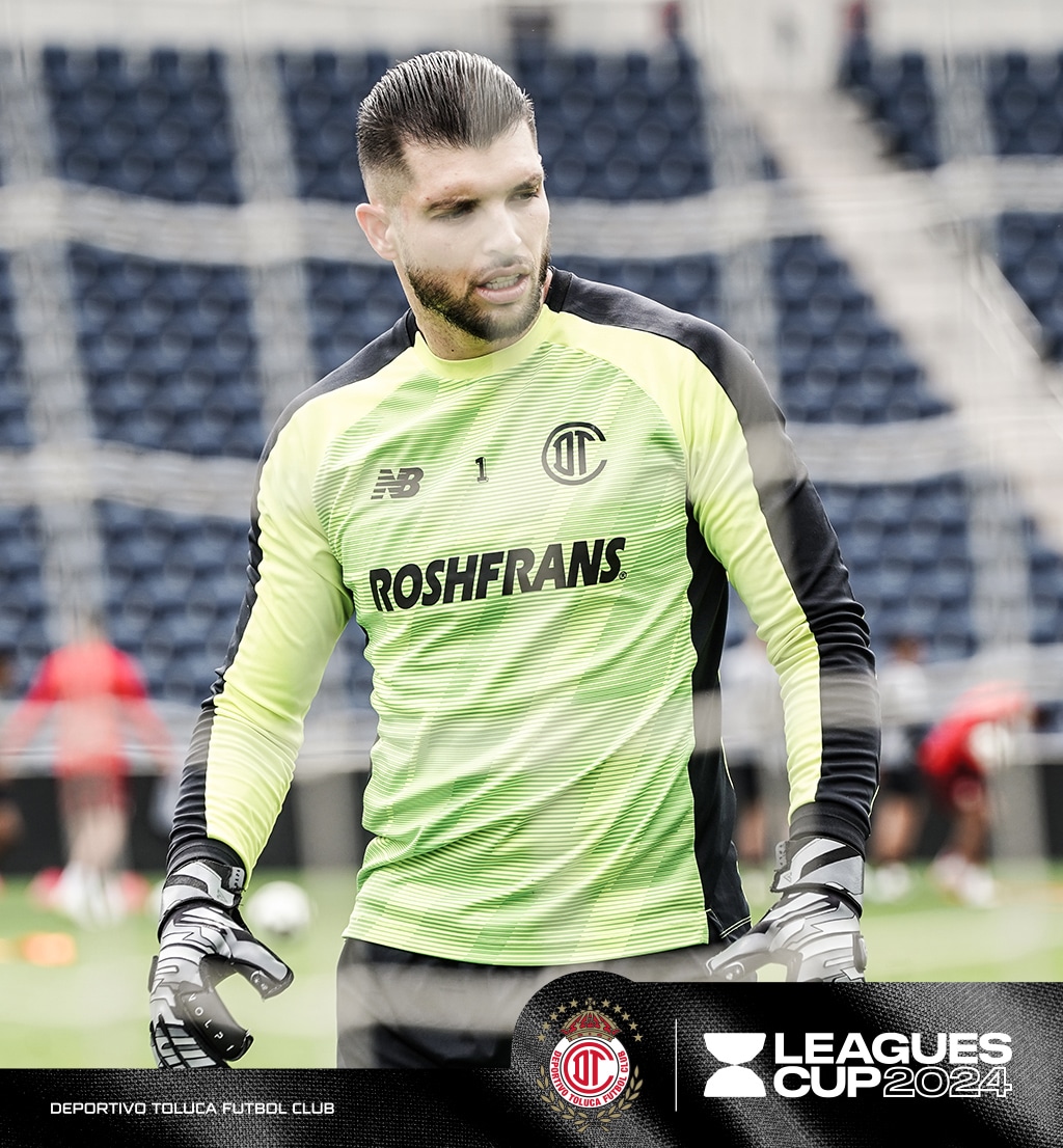 Tiago Volpi en entrenamiento del Toluca.