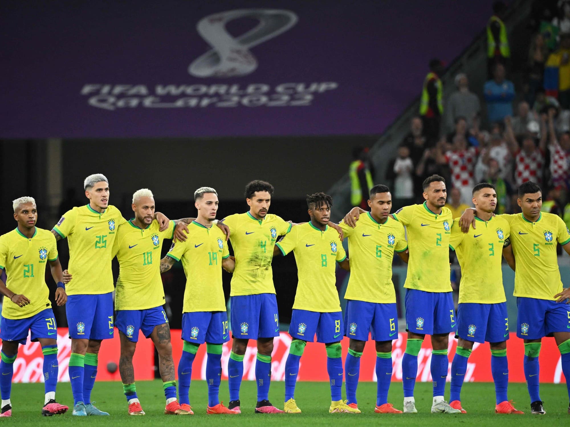 Jugadores de Brasil en la Copa América 2024 en Estados Unidos.