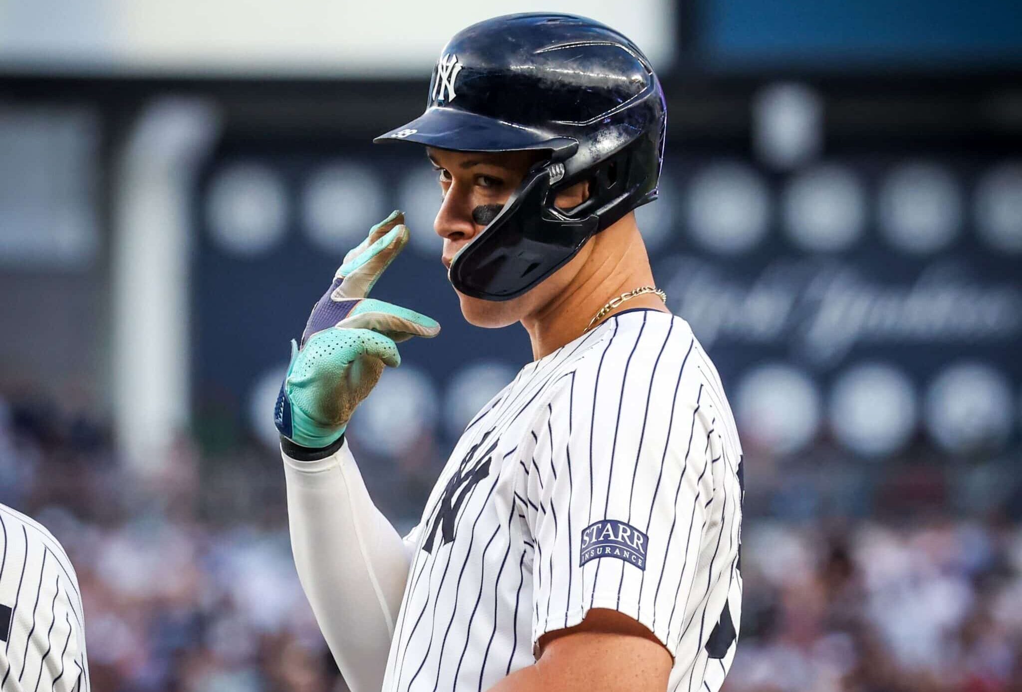 AARON JUDGE DURANTE UN JUEGO DE LOS YANKEES EN LA MLB