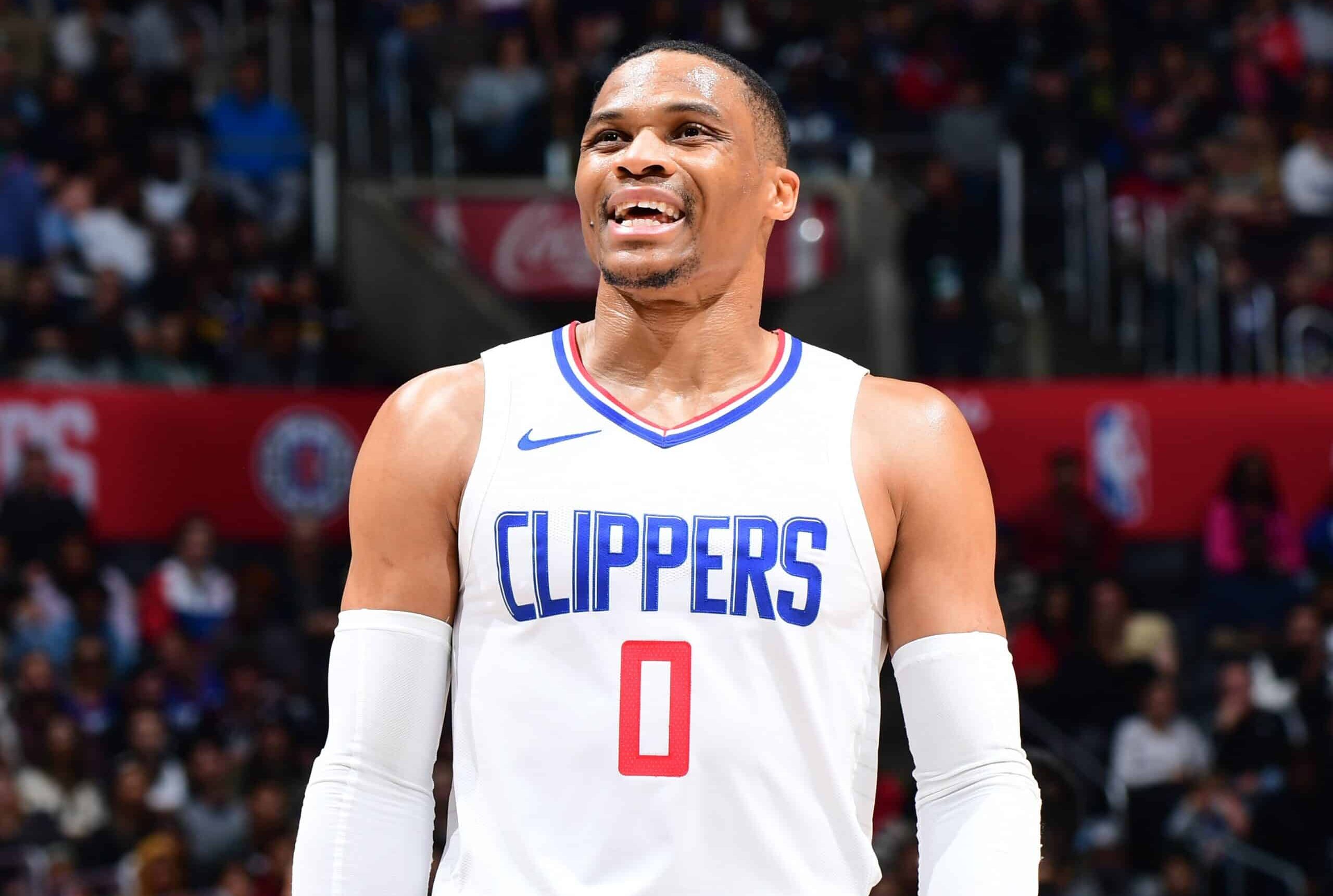 RUSSELL WESTBROOK DURANTE UN PARTIDO CON LOS CLIPPERS EN LA NBA