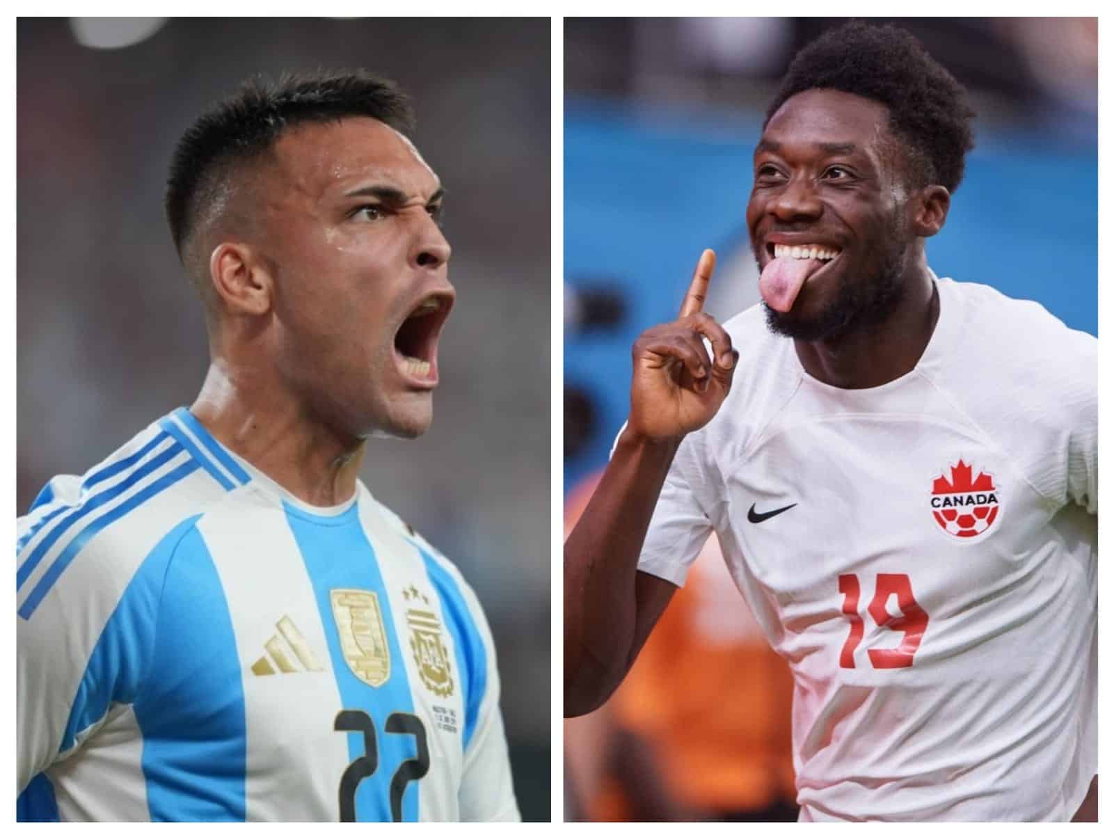 Lautaro Martínez y Alphonso Davies, llegan como las figuras de ambas selecciones.