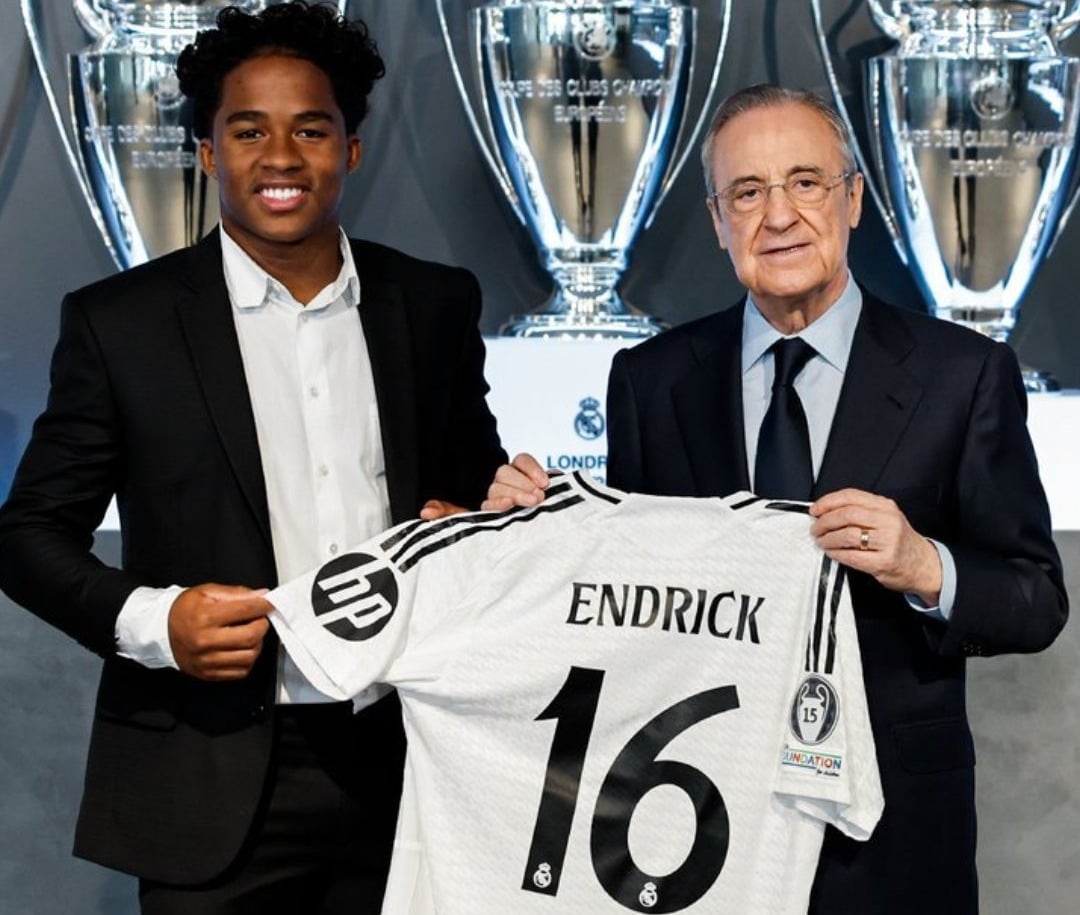 Endrick ya fue presentado con el Real Madrid.