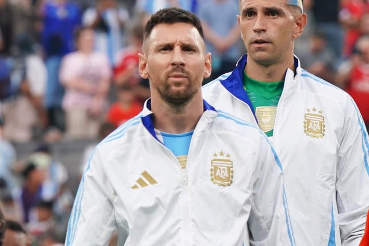 Lionel Messi en partido con la Albiceleste en Copa América.