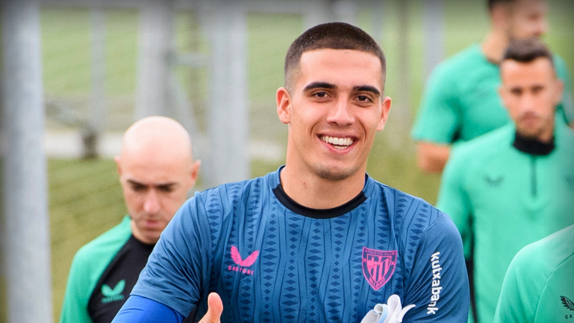 Alex Padilla en entrenamiento ante el Athletic Bilbao.