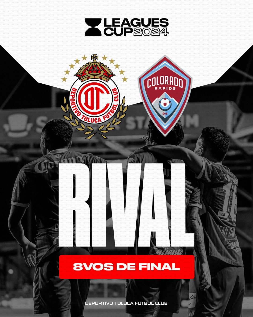 El duelo entre Toluca vs Colorado Rapids será correspondiente a los 8vos de final de la Leagues Cup.