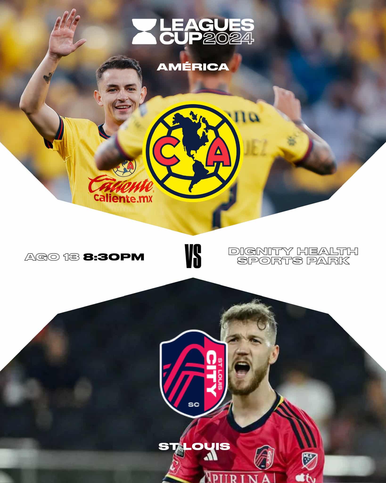 El Club América se mide ante el Saint Louis de la MLS.