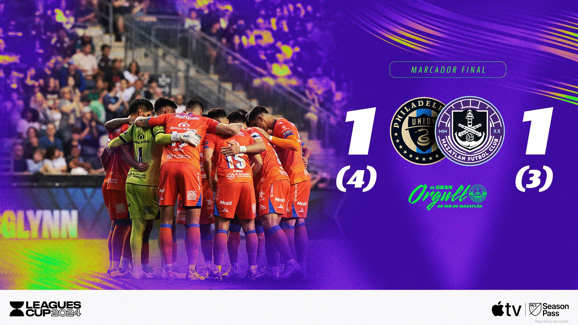 Mazatlán FC cae en penales en cuartos de final.