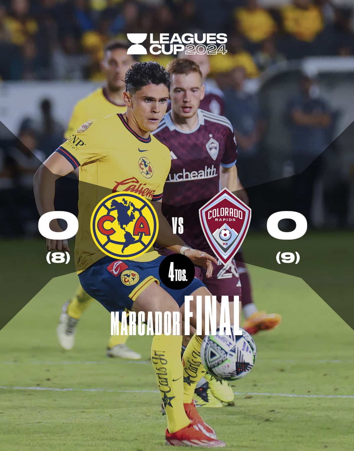 Club América cae en penales ante el Colorado Rapids.