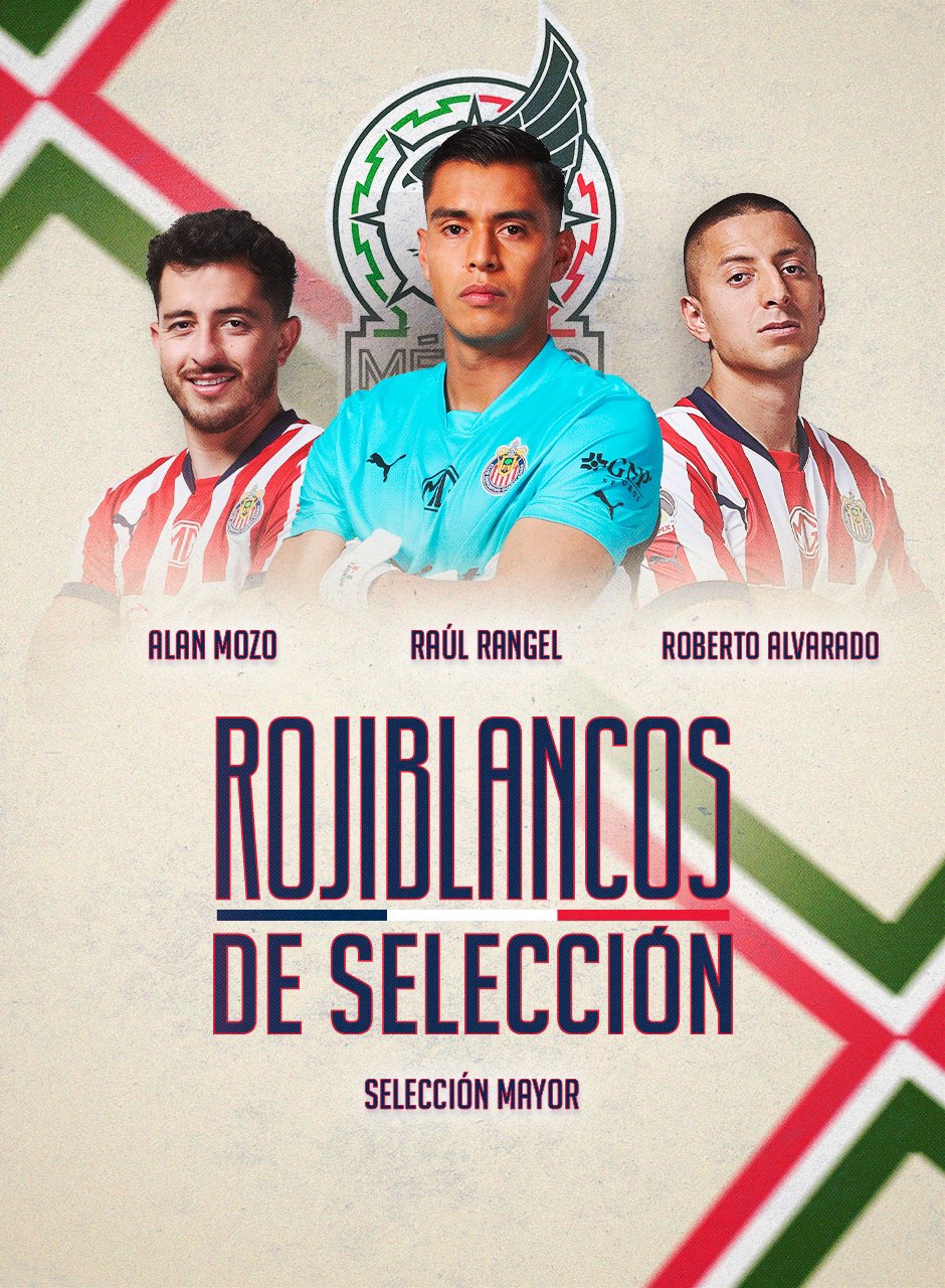 Tres jugadores de Chivas fueron convocados al Tricolor.