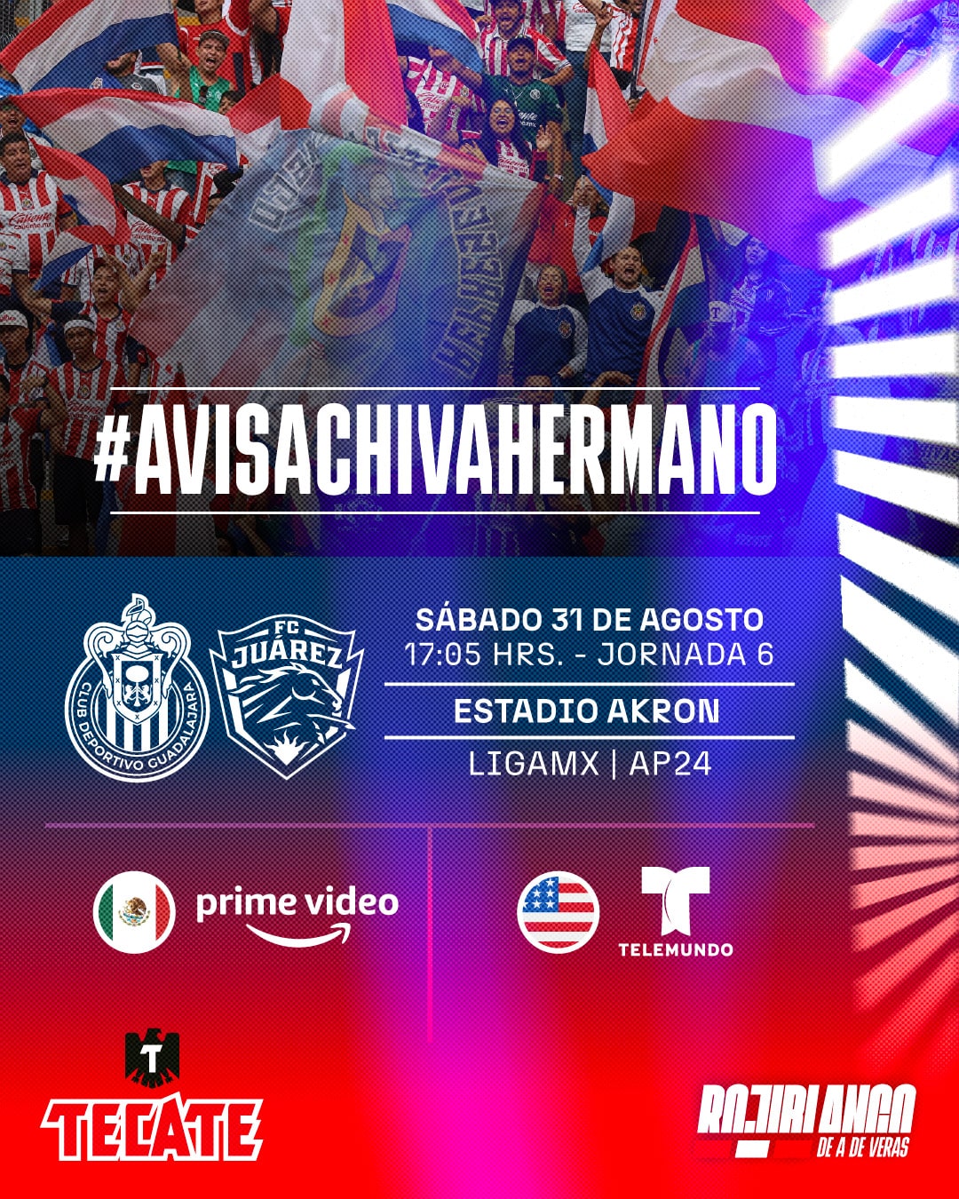 Chivas recibe esta tarde a los Bravos de Juárez en la fecha 6.