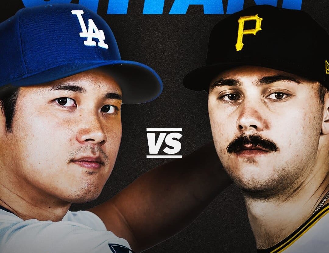 SHOHEI OHTANI DE LOS DODGERS A LA IZQUIERDA, Y PAUL SKENES DE LOS PIRATES A LA DERECHA