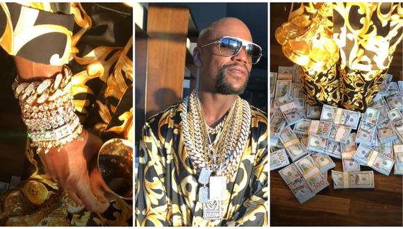 Floyd Mayweather y su gran arsenal de joyas.