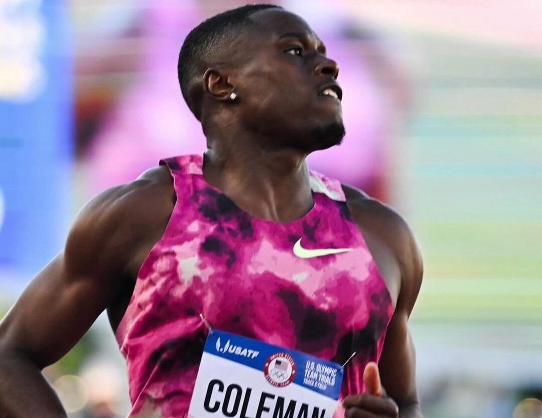 CHRISTIAN COLEMAN EN UNA CARRERA