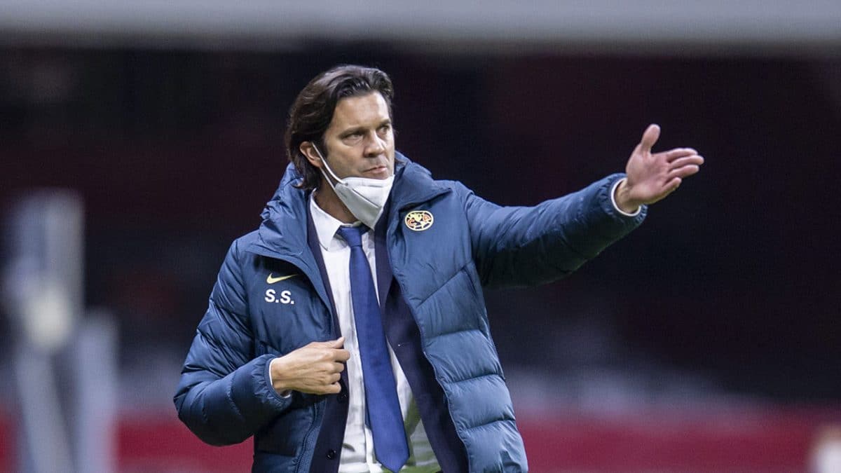 Santiago Solari en su paso por el Club América en México.