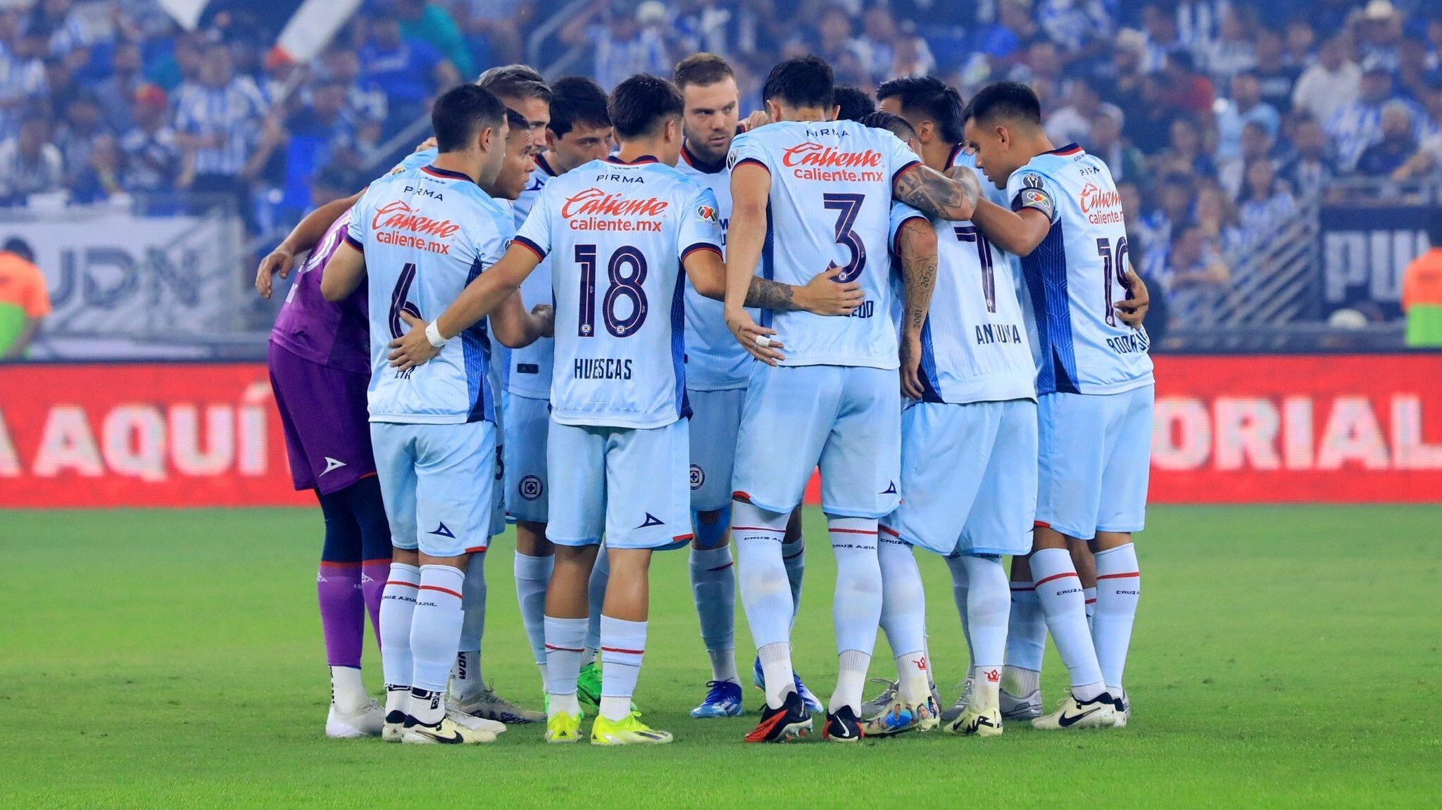 Jugadores de Cruz Azul en la jornada 5 del Apertura 2024.