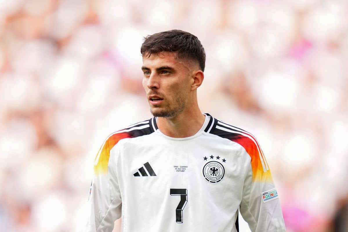 Kai Havertz en partido de la pasada Eurocopa 2024.