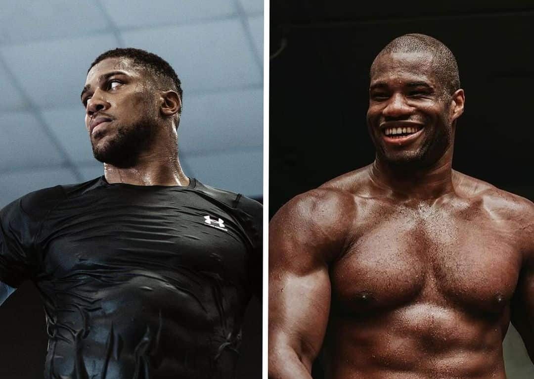 ANTHONY JOSHUA A LA IZQUIERDA Y DANIEL DUBOIS A LA DERECHA