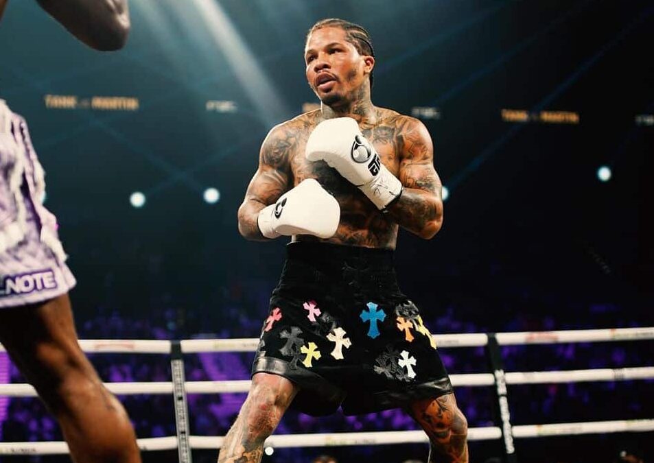 GERVONTA DAVIS DURANTE UNA PELEA DE BOXEO