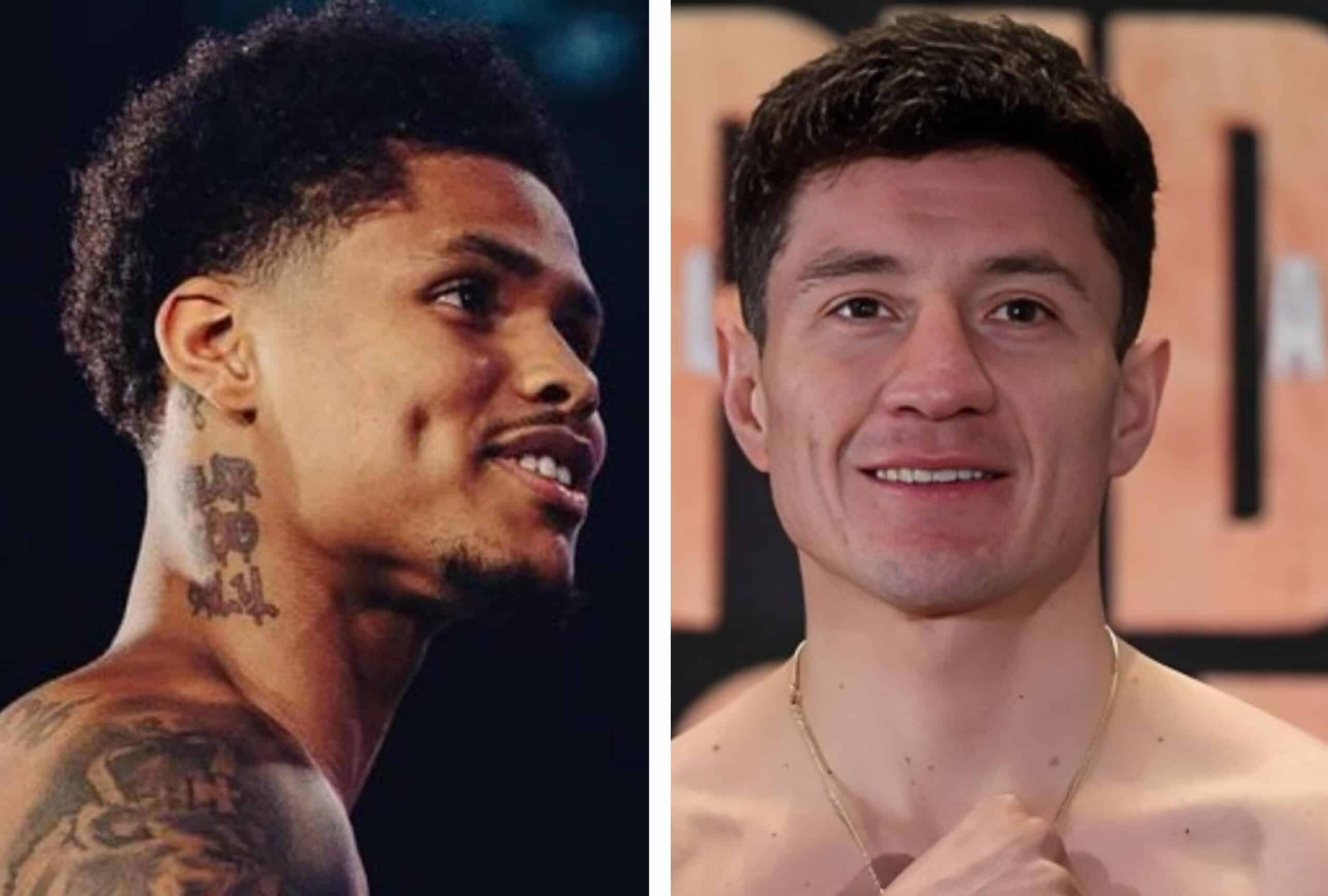 SHAKUR STEVENSON A LA IZQUIERDA Y WILLIAM ZEPEDA A LA DERECHA