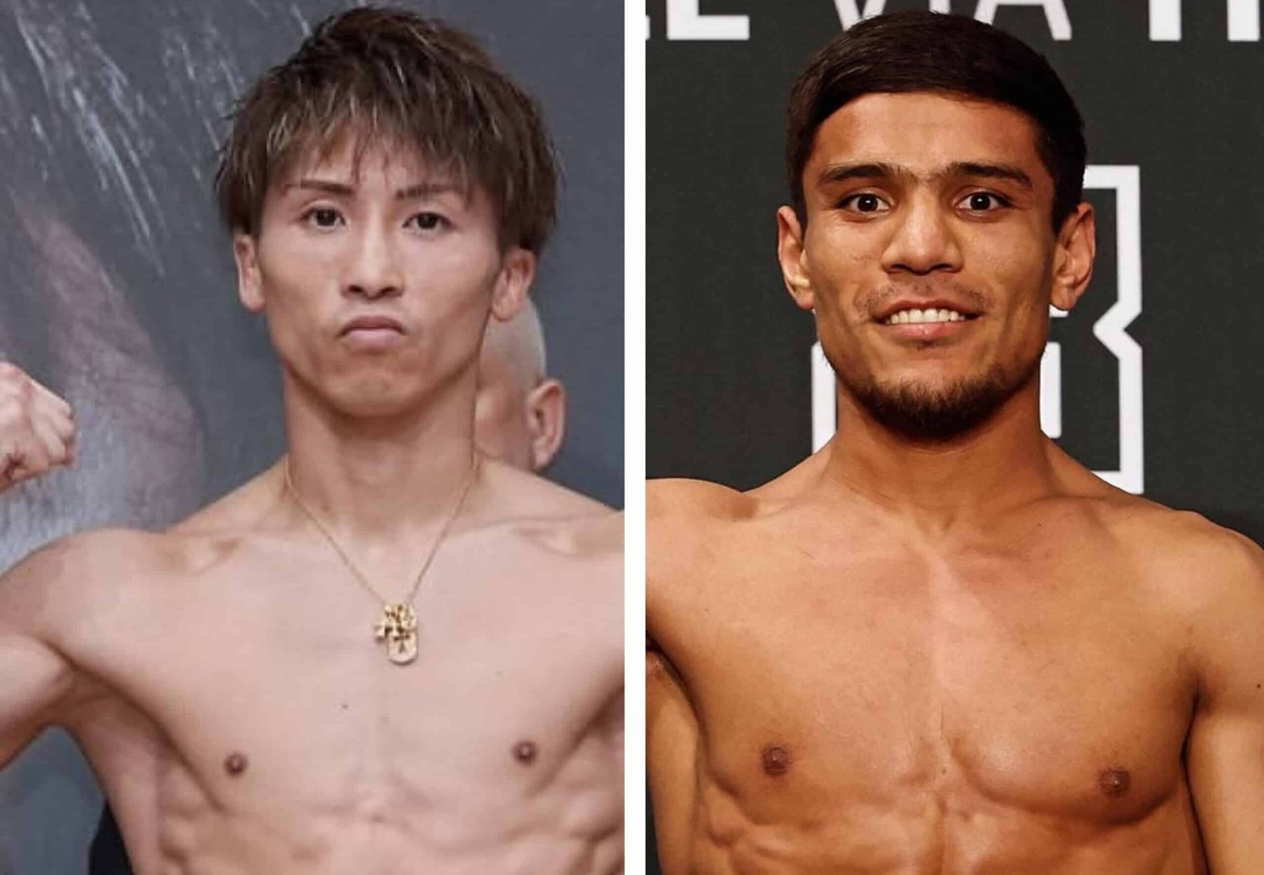 NAOYA INOUE A LA IZQUIERDA, Y MURDJON AKHMADALIEV A LA DERECHA