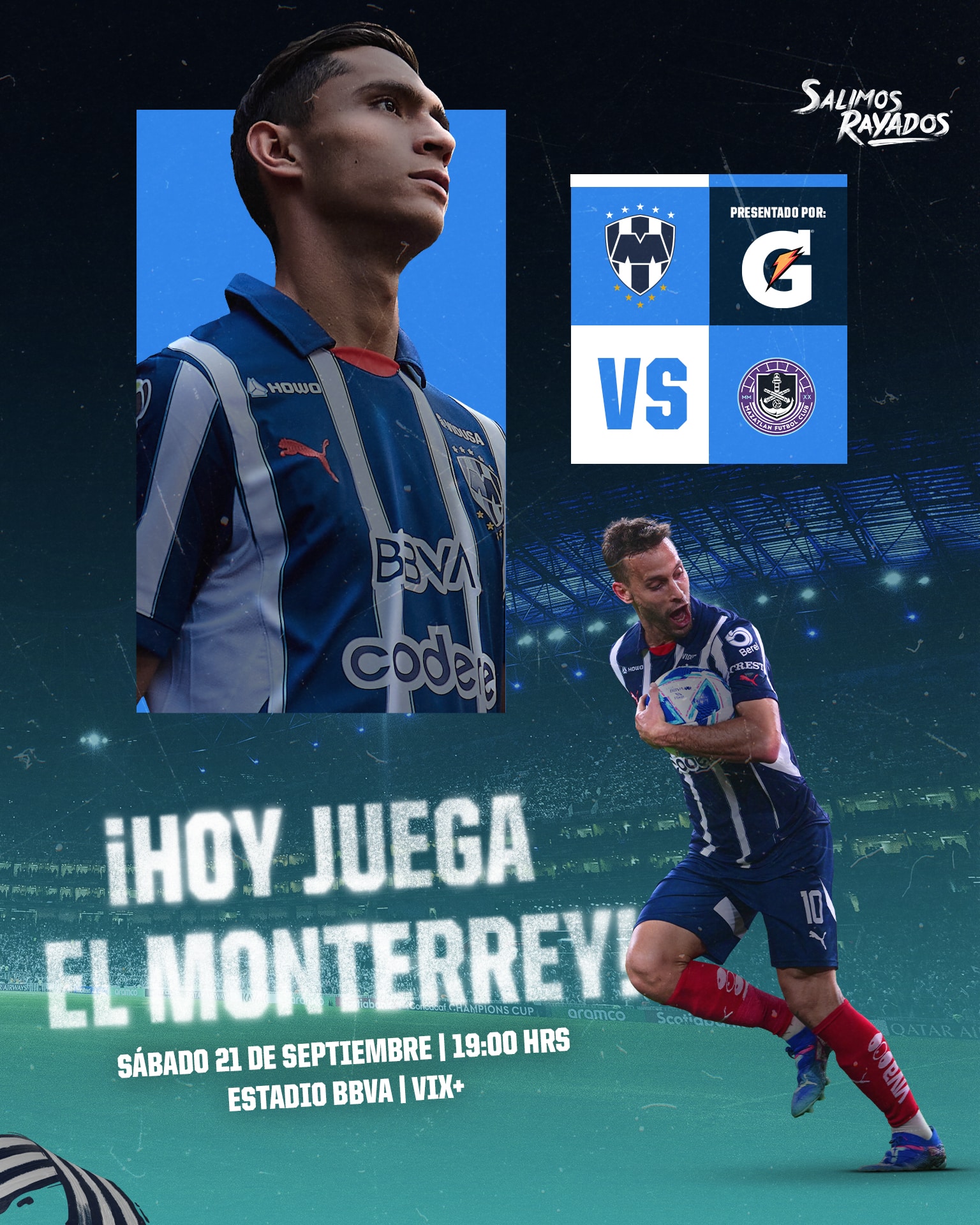 Monterrey vs Mazatlán FC, este sábado en duelo de la fecha 9.