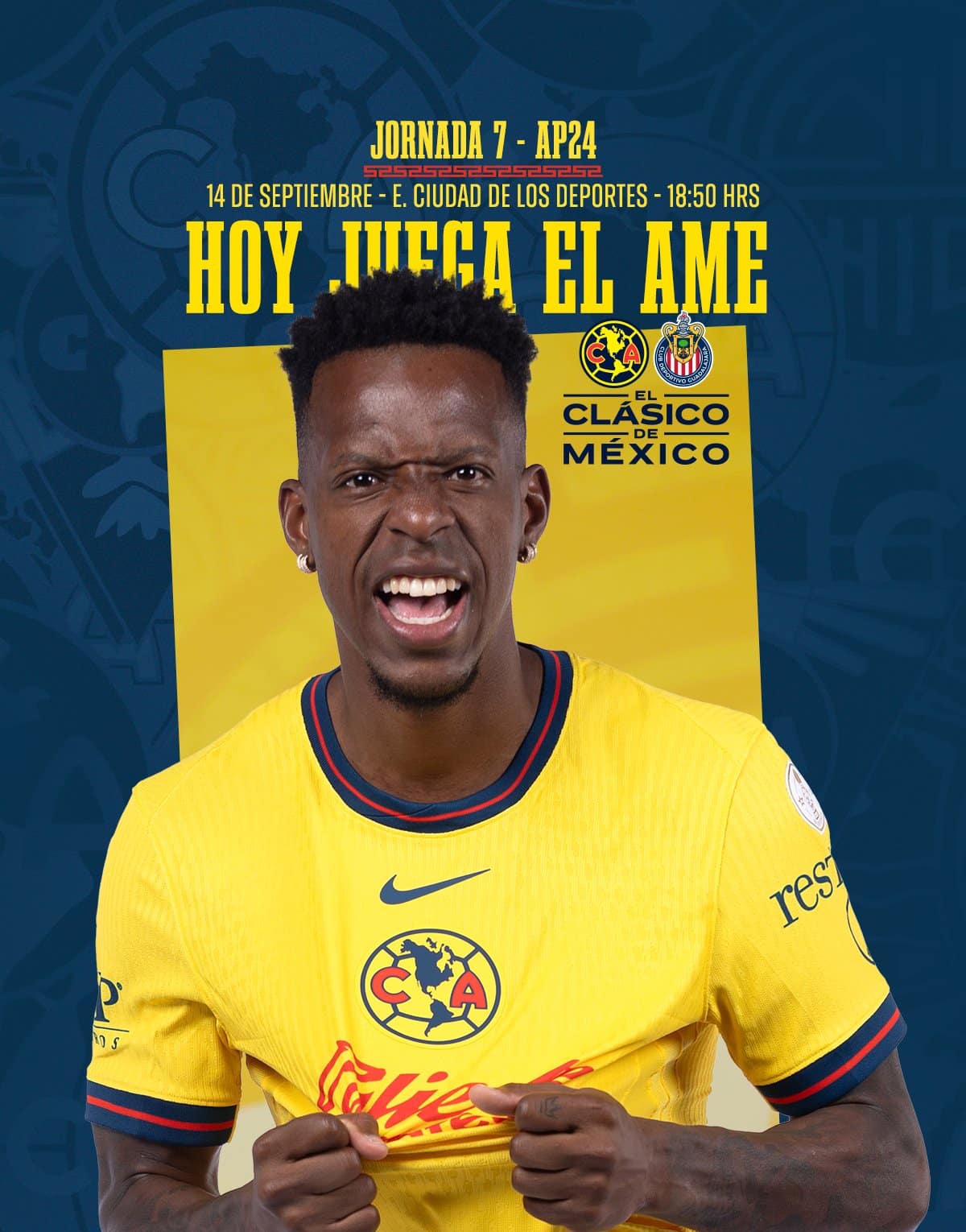 América juega este sábado ante Chivas en el Clásico Nacional.