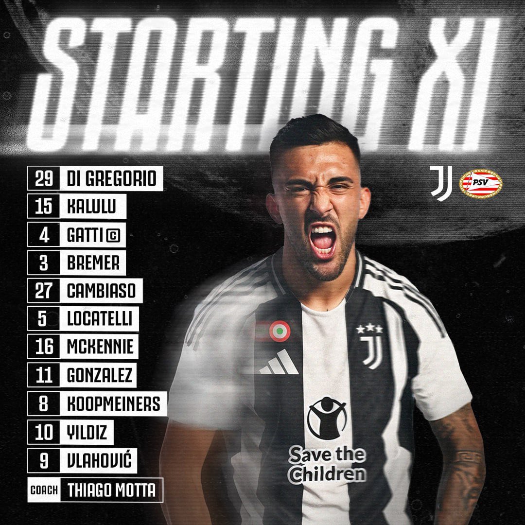 Lista la alineación de la Juventus de esta primera fecha.