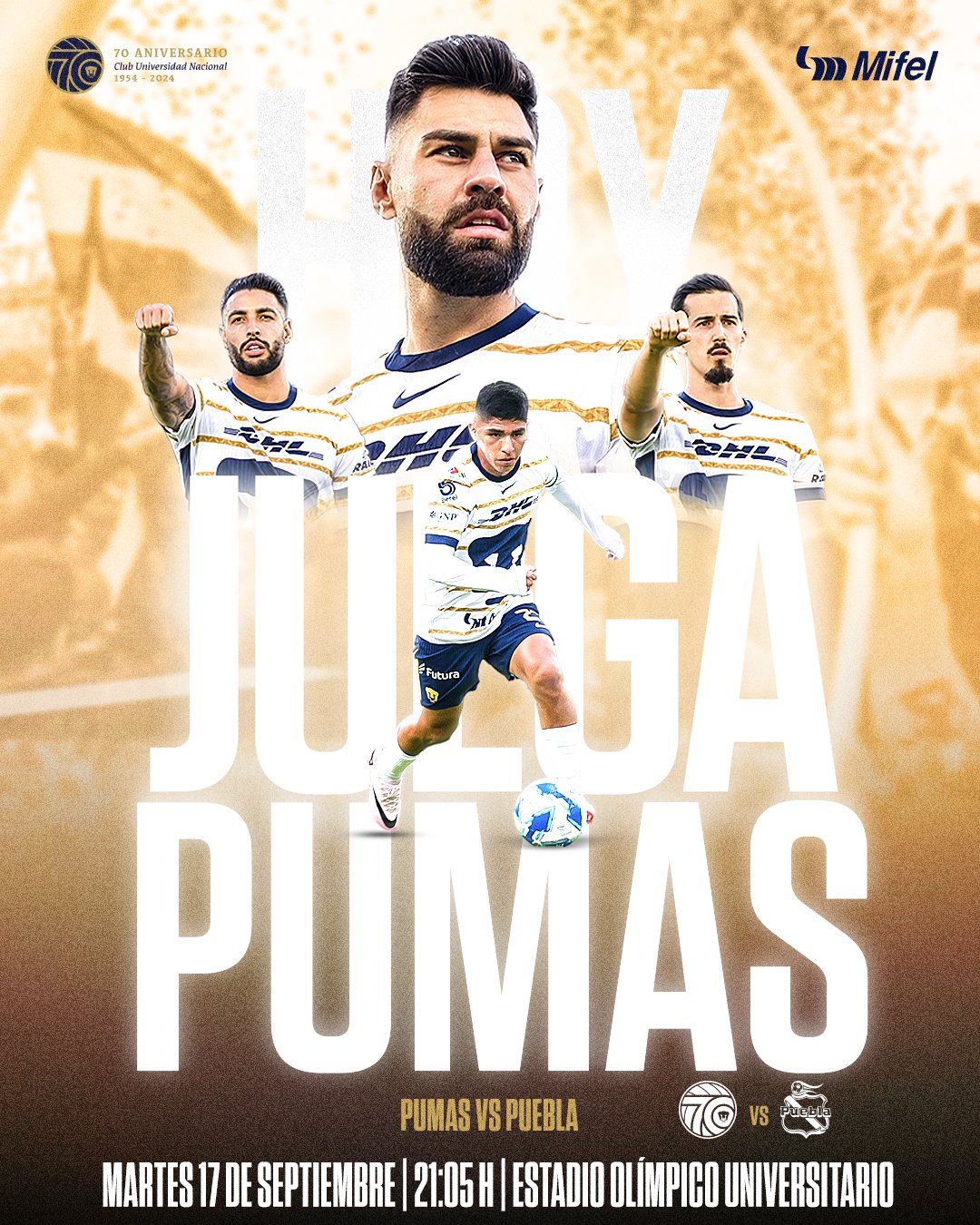 Pumas vs Puebla, este martes en la fecha 8 del AP2024.