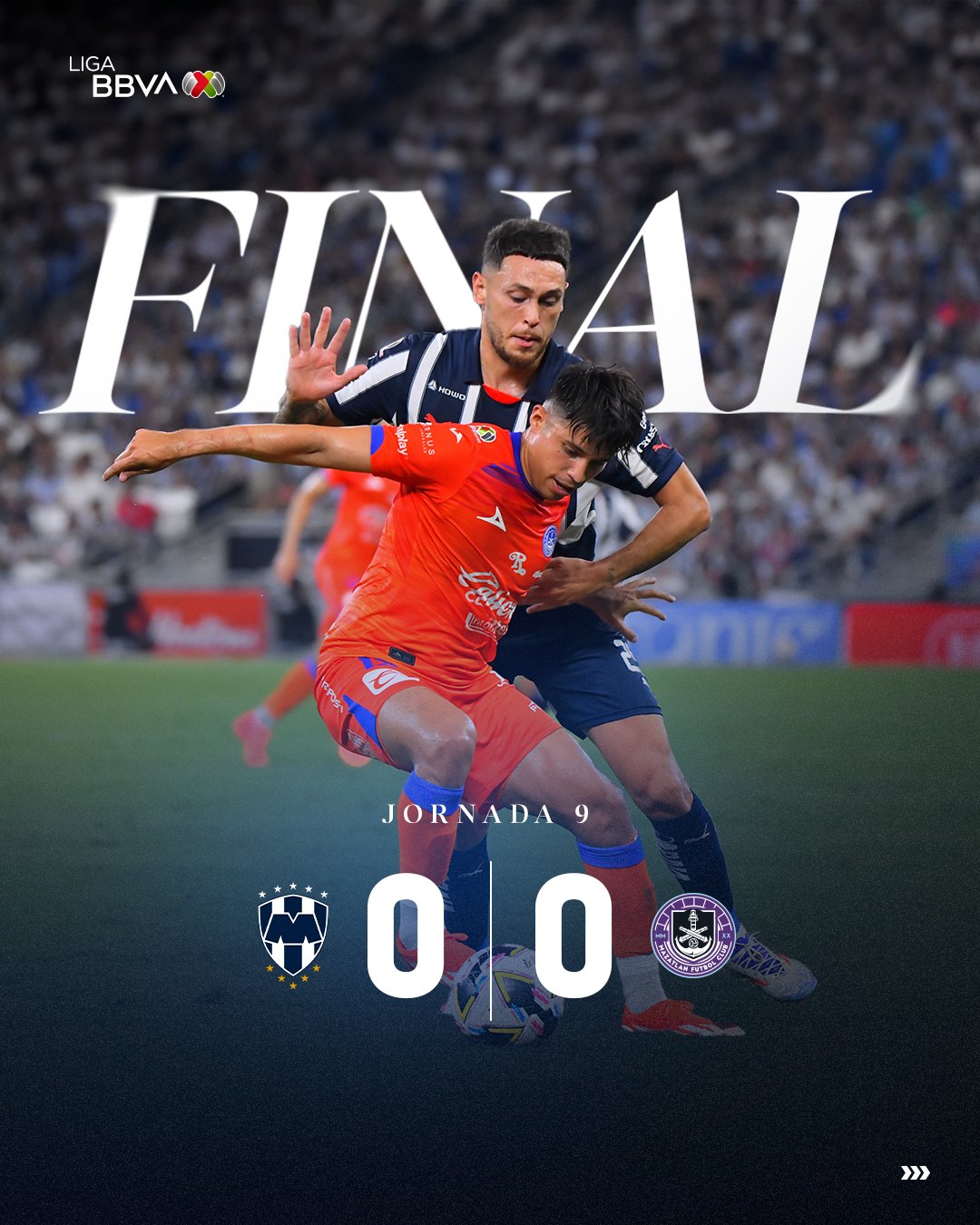 Rayados cerró la semana con 7 puntos logrados, al empatar sin goles ante Mazatlán.