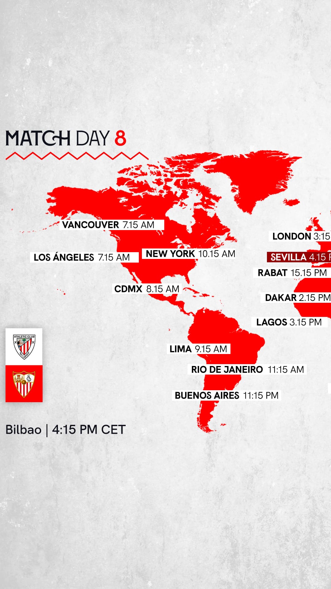 Athletic Club de Bilbao vs Sevilla, este domingo en la fecha 8.