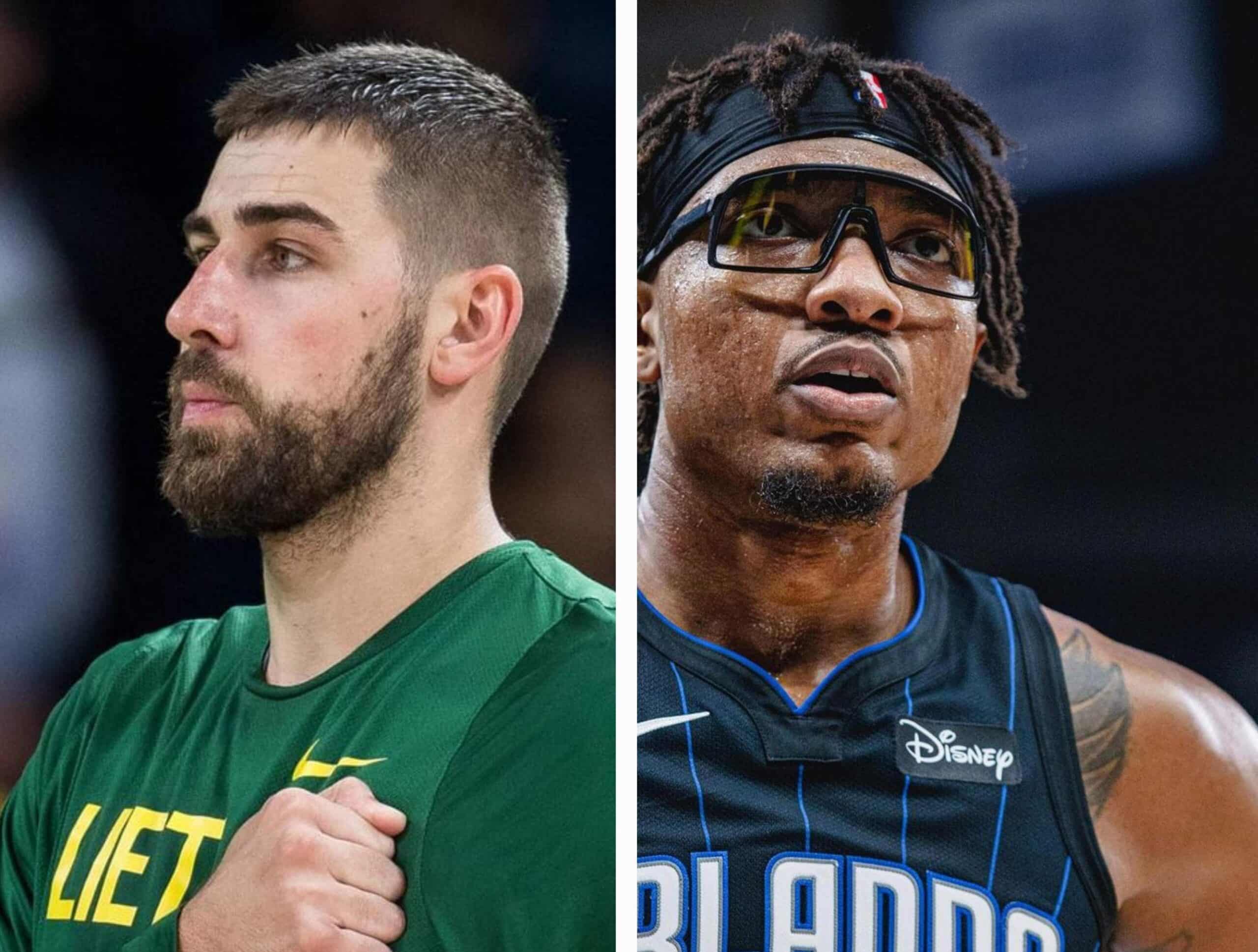 JONAS VALANCIUNAS A LA IZQUIERDA Y WENDELL CARTER JR A LA DERECHA