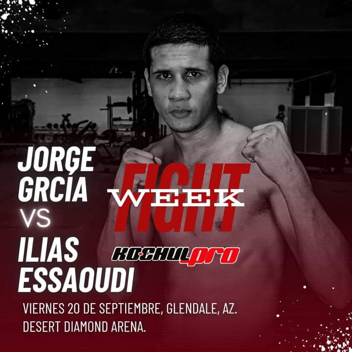 Este viernes 20 de septiembre pelea Jorge 'Chino' García en Arizona.