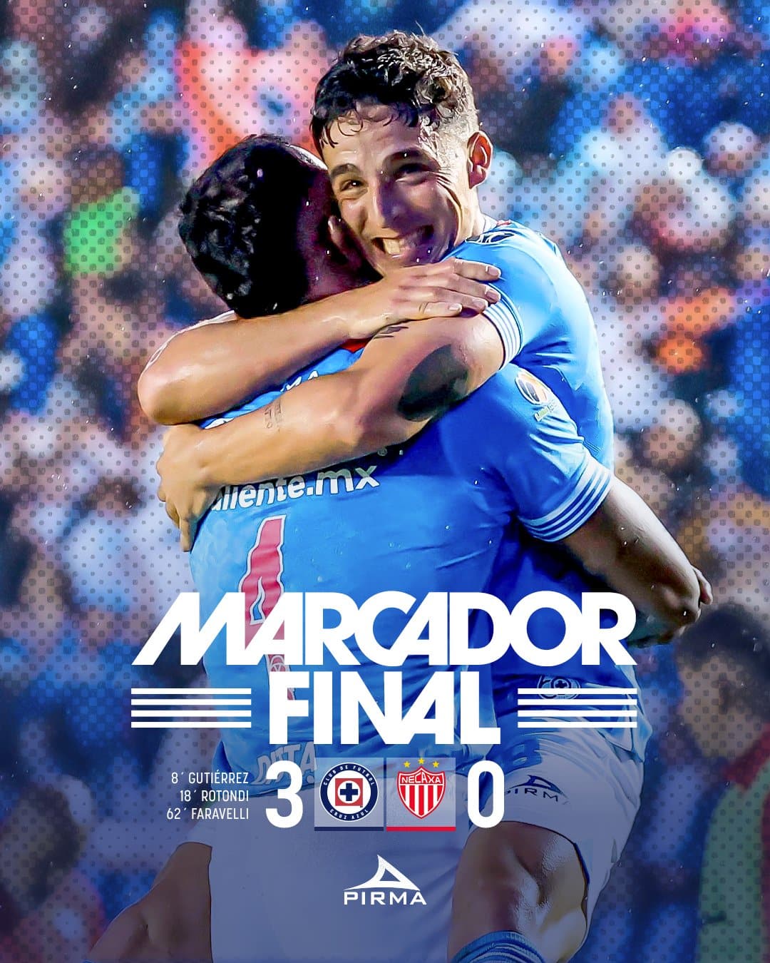 Cruz Azul gana sin problemas en casa y ante Necaxa.