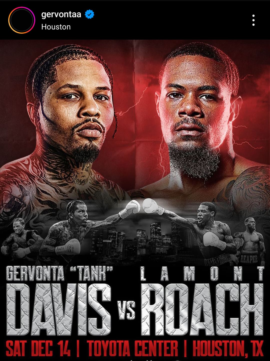 Gervonta Davis vs Lamont Roach, este próximo 14 de diciembre.