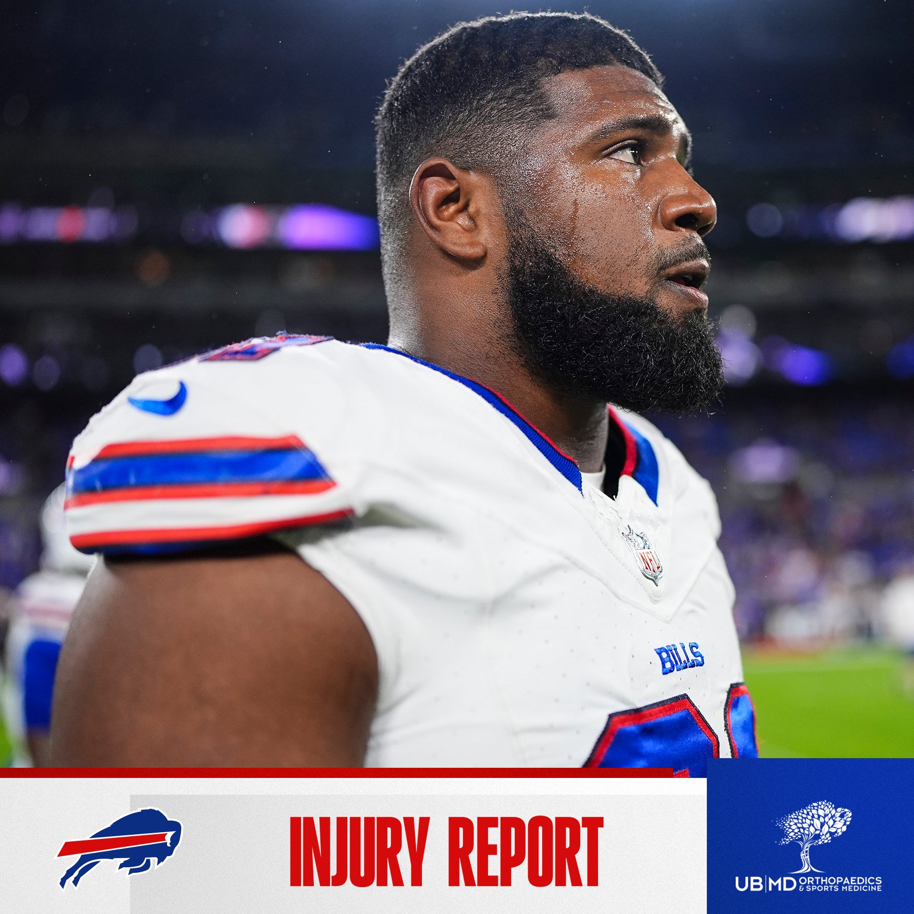 Ed Oliver  esta descartado por los Bills para este Monday Night.