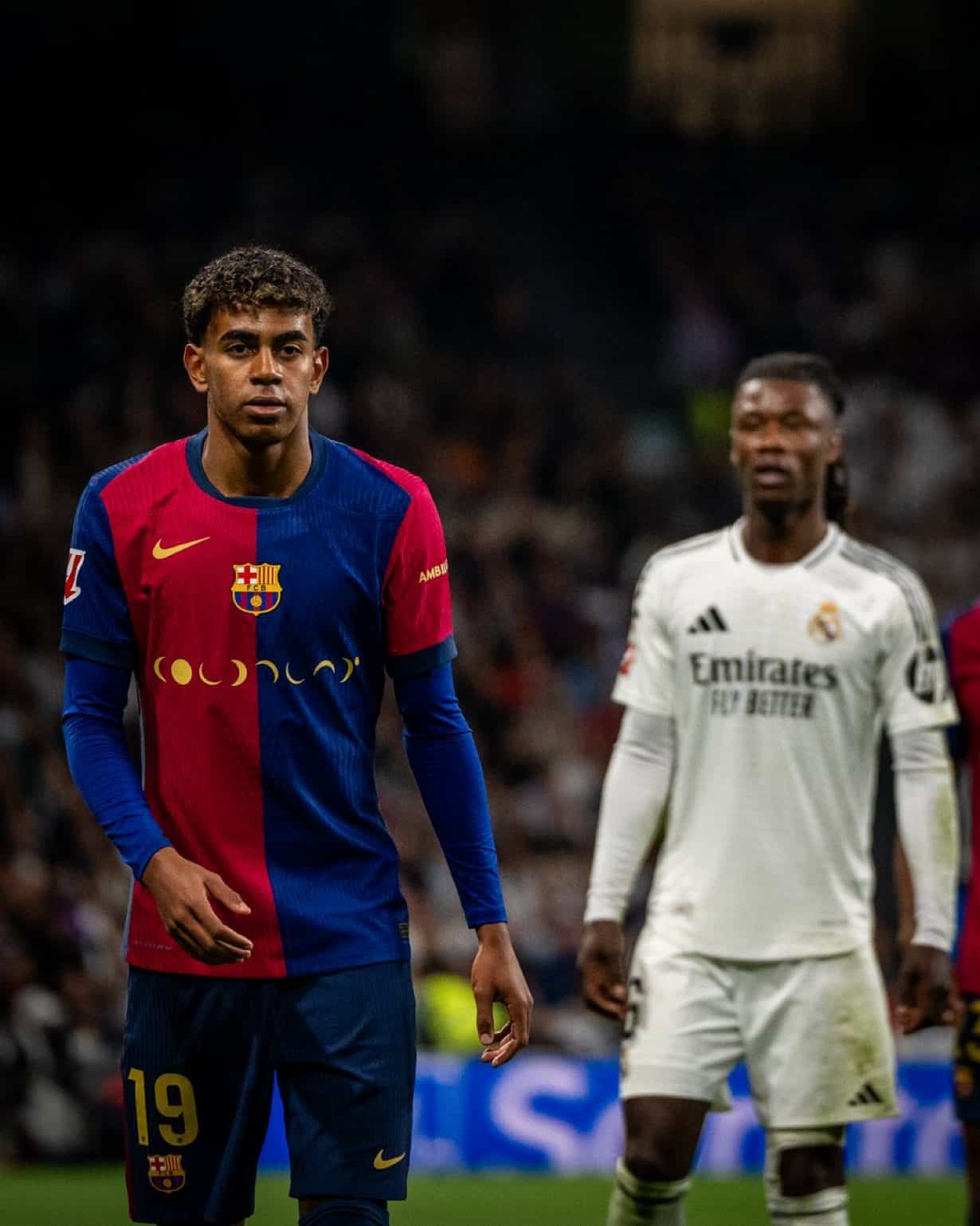 Lamine Yamal anota el tercero ante el real Madrid.