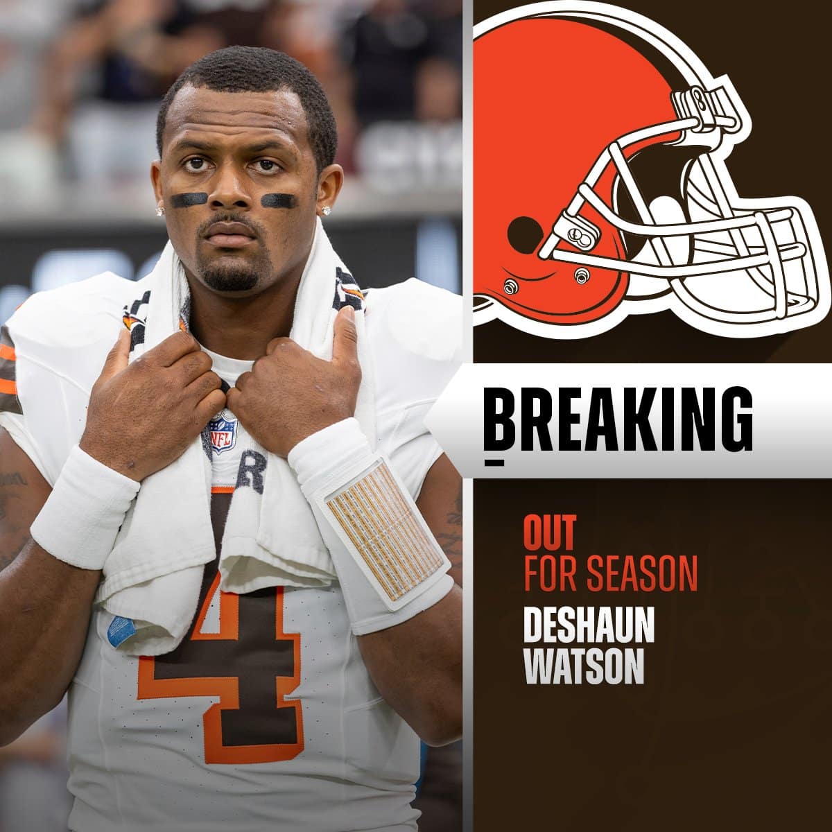 Deshaun Watson fuera por todo el año con Browns según fuente.