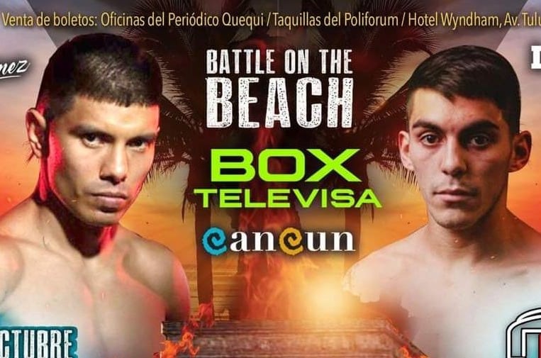 Joselito Velázquez vs Andrés Campos, este viernes en Cancún.