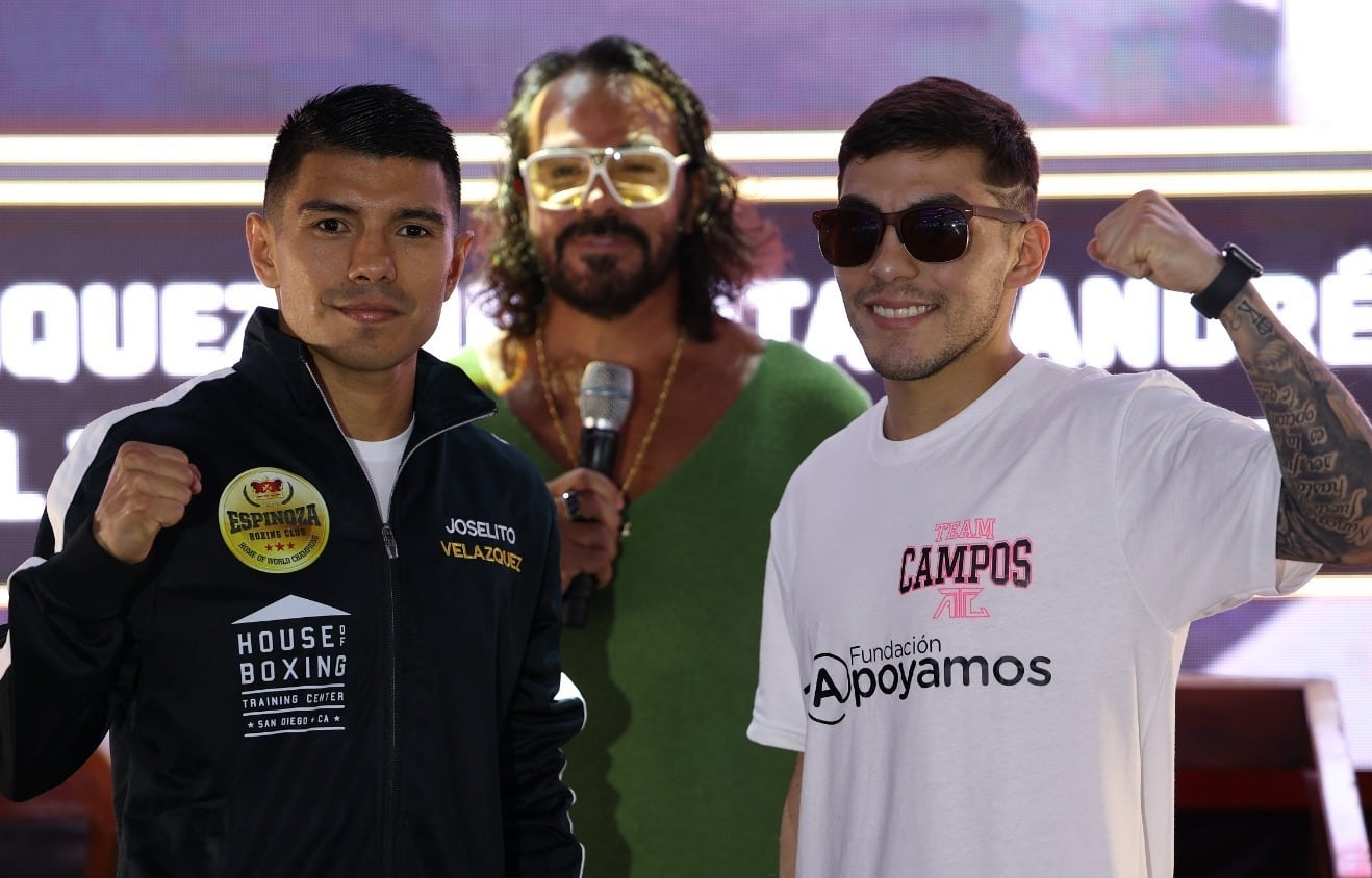 Joselito Velázquez y Andrés Campos, en peso para su pelea de mañana.