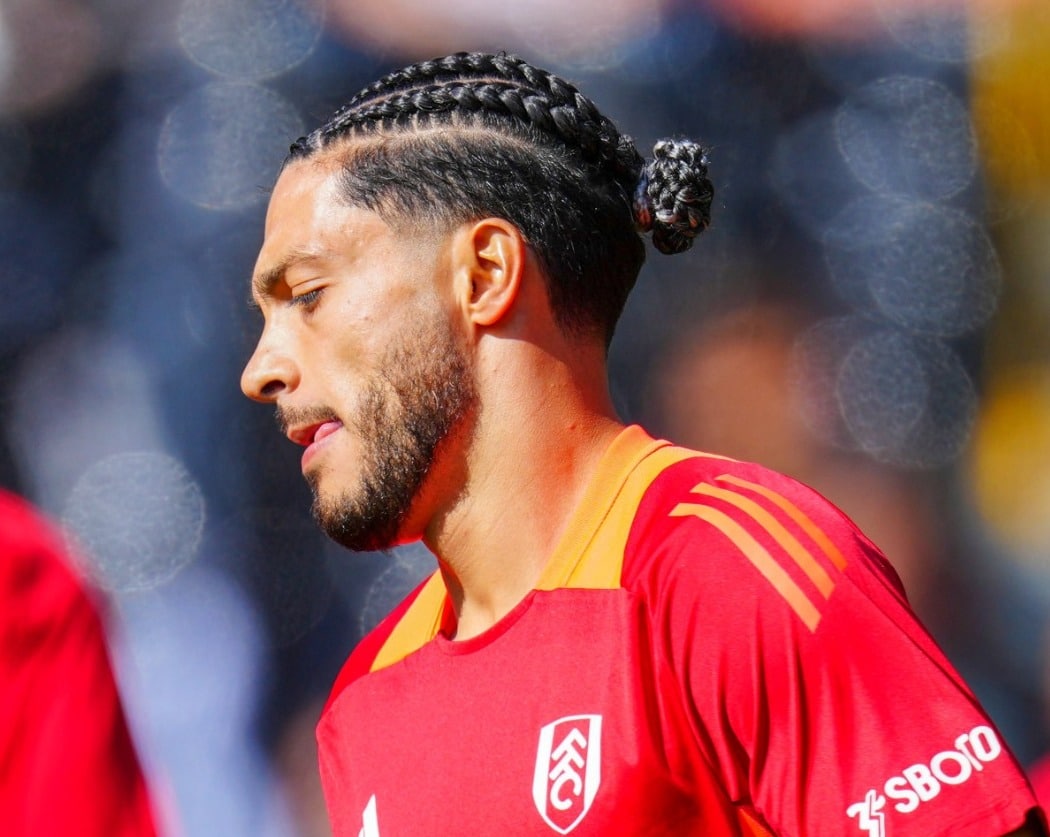 Raúl Jiménez en entrenamiento del Fulham.