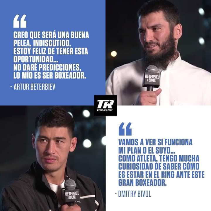 Beterbiev y Bivol dieron sus primeras declaraciones previo a su pelea de este sábado.