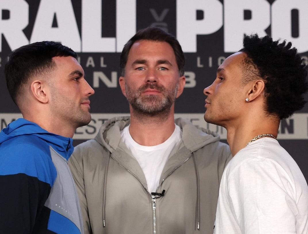 Listos Catterall y Prograis para su pelea de este sábado.