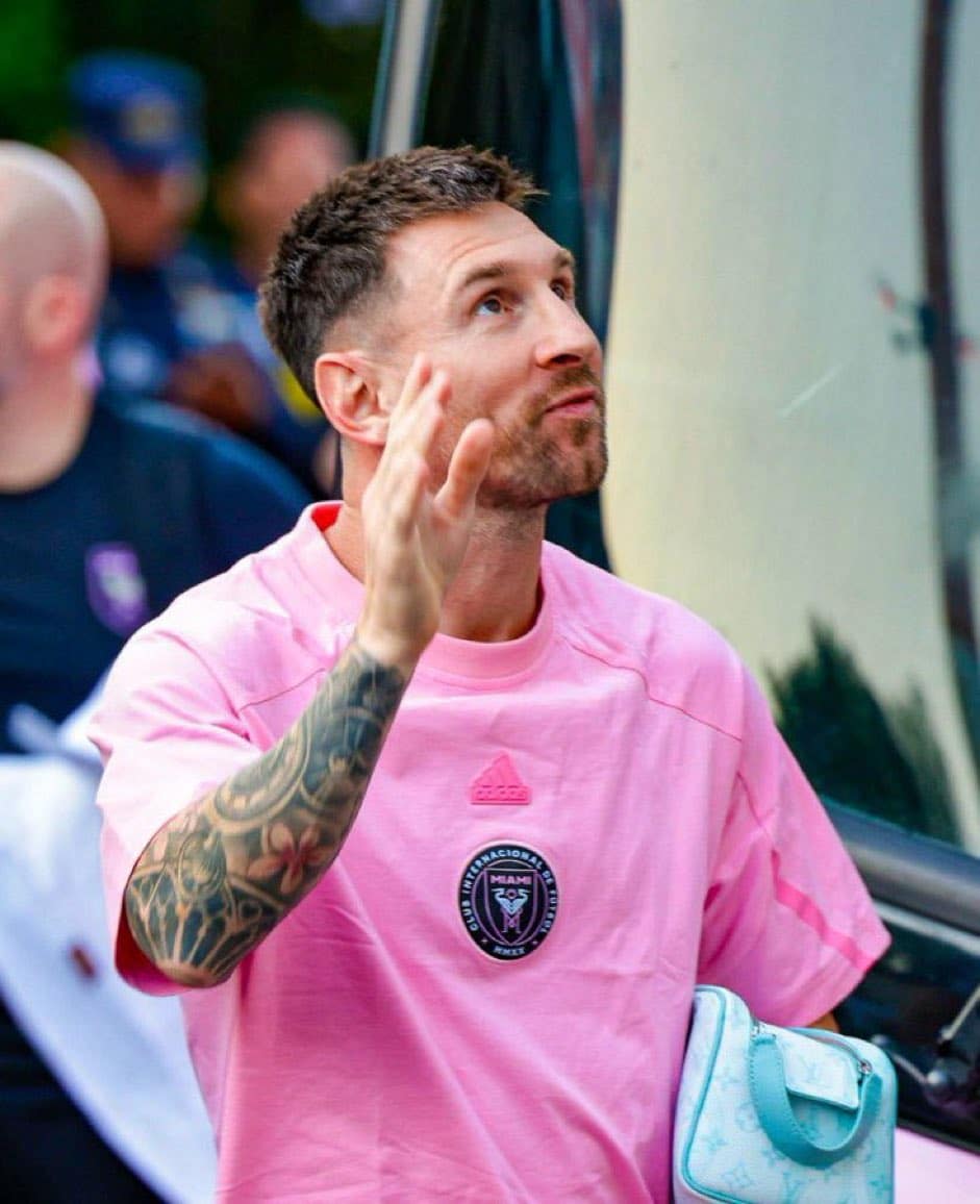 Lionel Messi en entrenamiento con el Inter Miami.