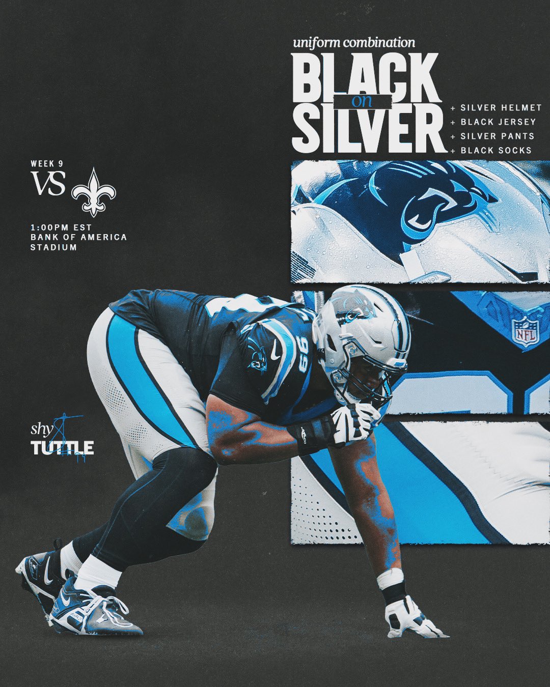 En un duelo divisional de la Semana 9, Carolina Panthers recibirá a New Orleans Saints en el Bank Of America Stadium.