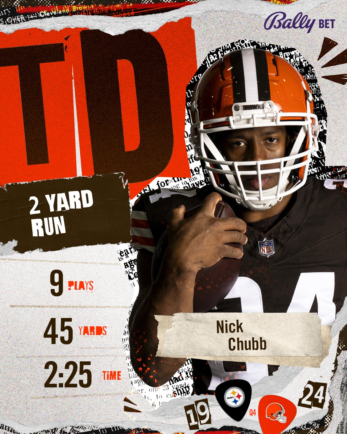 Nick Chubb tuvo una destacada actuación en el juego de la Semana 12.